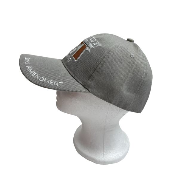 Protected By The 2nd Amendment *NEW* Gray Hat Cap 2A Adjustable Canvas Rights - Picture 4 of 8